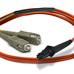 SC (equip.) to MTRJ Plenum Rated Multimode OM1 62.5/125 Mode Conditioning Cable with Corning® Glass - Made in the USA by QuickTreX®