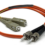 SC (equip.) to SC Plenum Rated Multimode OM1 62.5/125 Mode Conditioning Cable with Corning® Glass - Made in the USA by QuickTreX®