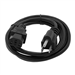 1.5 Ft Black Power Cord with NEMA 5-15P to IEC C-13 Connectors and 18/3 AWG Conductors (AC125V / 10A / 1250W) - RoHS Compliant and UL/CSA Approved