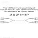 QuickTreX MTP Trunk Assembly 2 x 24 MTP Configuration