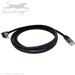 3 Meter (9.84 Ft) Cat 6A 90 Degree to Standard 180 Degree Stock Ethernet Patch Cable, Black