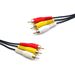 3 FT RCA Male to Male x 3 Audio / Video Cable with Gold Plated Connectors
