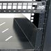 Example of 10-32 Screws Attaching Keystone Panel and Shelf to Network Rack