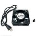High Quality Universal Network / Server Cabinet Cooling Fan with Cast Aluminum Body and 4.5 Foot Power Cord - AC 110V , UL and CE Certified, Impedance Protected - 4.75 x 4.75 x 1.5 Inches, 10-32 Tapped Mounting Holes