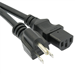 10 Ft Black Power Cord with NEMA 5-15P to IEC C-13 Connectors and 14/3 AWG Conductors (AC125V / 15A / 1875W) - RoHS Compliant and UL/CSA Approved