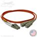 LC to SC Plenum Rated Multimode OM2 50/125 Premium Custom Duplex Fiber Optic Patch Cable with Corning® Glass - Made in the USA by QuickTreX®