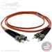 ST to ST Plenum Rated Multimode OM2 50/125 Premium Custom Duplex Fiber Optic Patch Cable with Corning® Glass - Made in the USA by QuickTreX®
