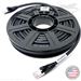 Stock 30 Ft Cat 6A 10G Shielded Tactical Indoor/Outdoor Ethernet Patch Cable with Mini Cable Reel and Ultra Flexible Jacket - Made in the USA by QuickTreX®