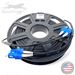 Stock 100 Ft Tactical Indoor/Outdoor Armored Singlemode 9/125 Duplex Fiber Optic Patch Cable w/ SC UPC Connectors, Corning® Glass, Mini Cable Reel, and Ultra Flexible Jacket - Made in the USA by QuickTreX®