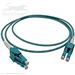 Stock 10 meter LC Uniboot to LC Uniboot Armored Multimode 10/40/100 GIG OM4 50/125 Duplex Plenum Rated OFCP Fiber Optic Patch Cable by QuickTreX®